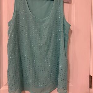 Elegant Teal Sleeveless Top